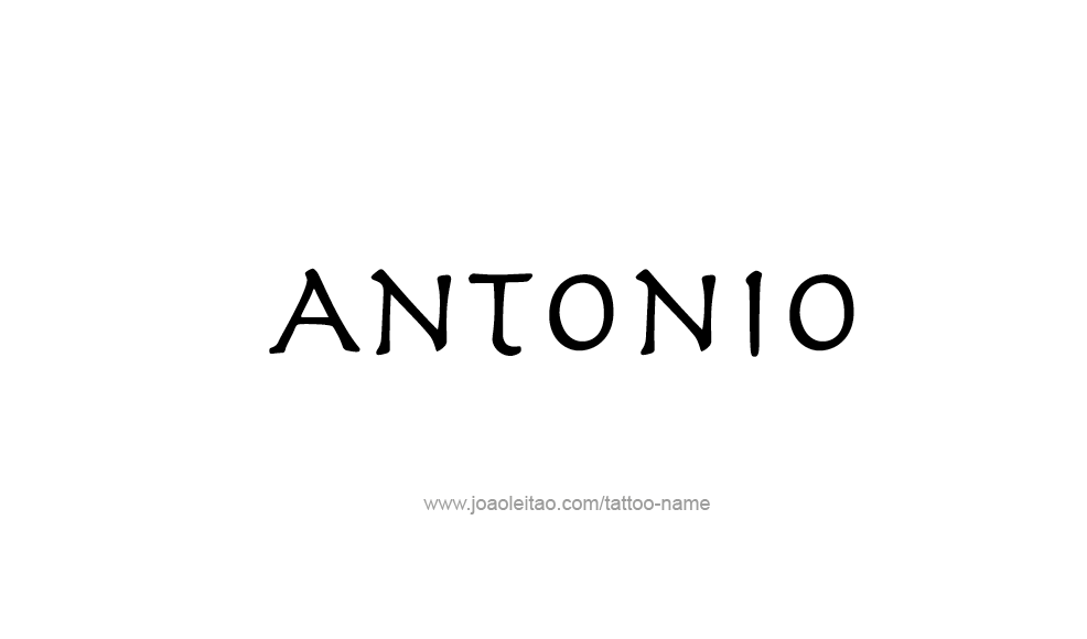 Tattoo Design  Name Antonio   