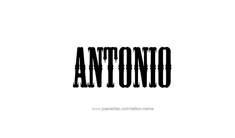 Tattoo Design  Name Antonio   