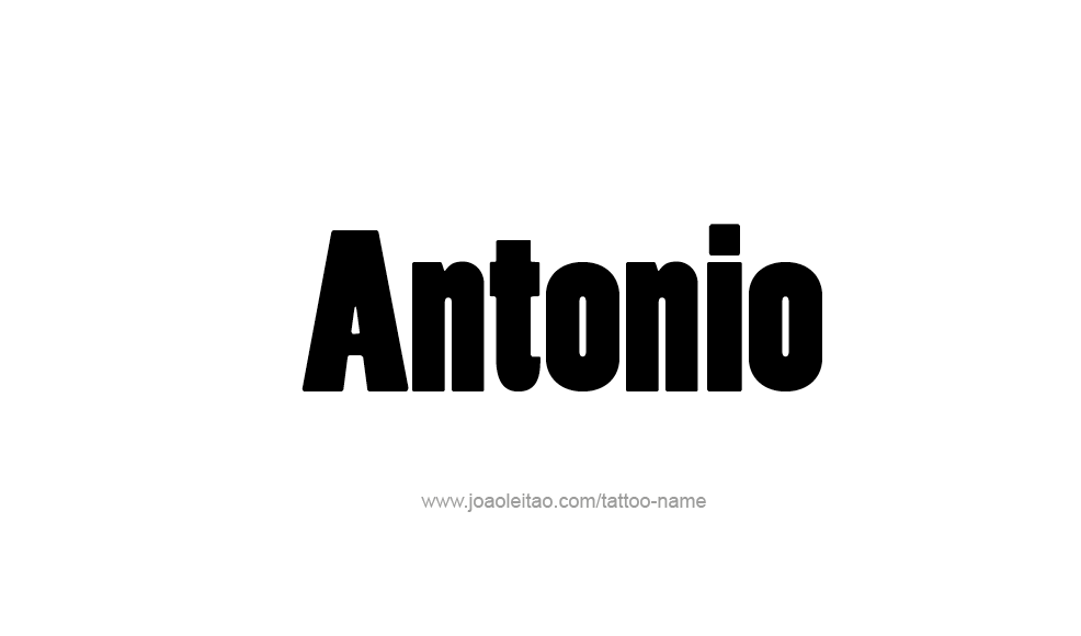 Tattoo Design  Name Antonio   