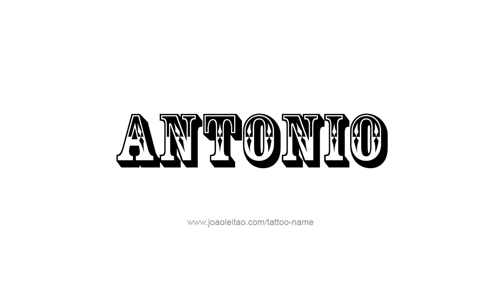 Tattoo Design  Name Antonio   