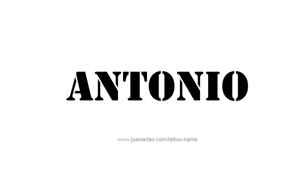 Tattoo Design  Name Antonio   