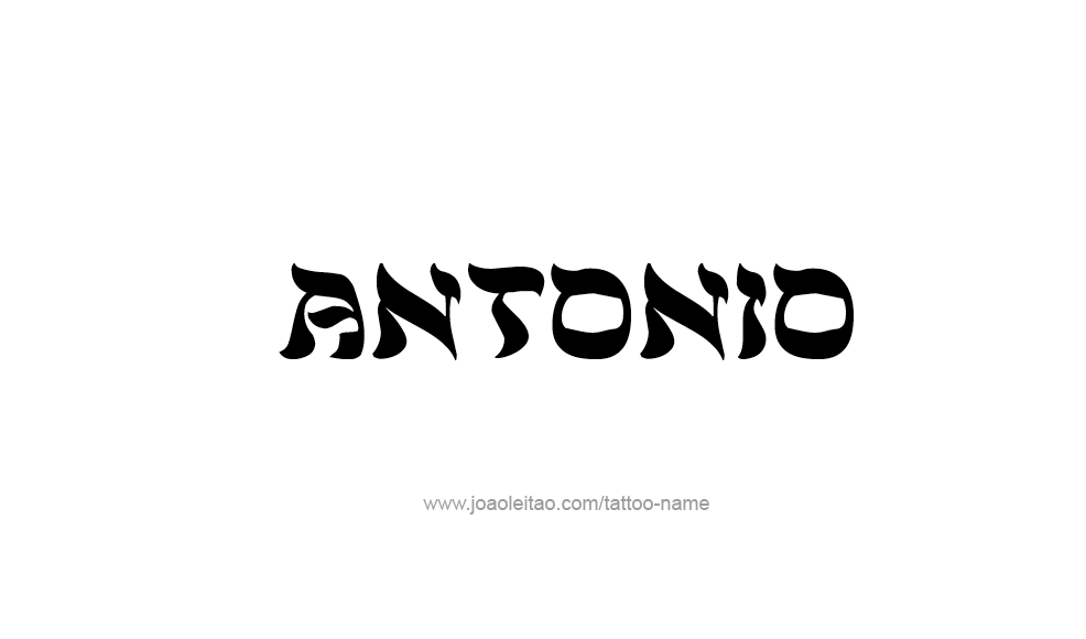 Tattoo Design  Name Antonio   