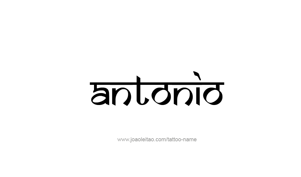 Tattoo Design  Name Antonio   