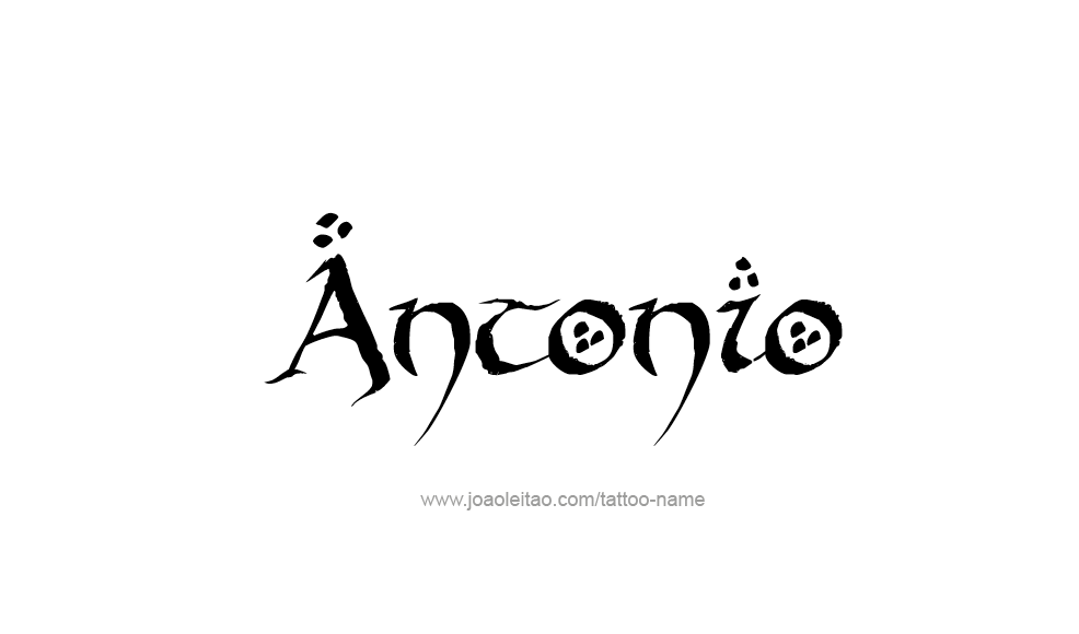 Tattoo Design  Name Antonio   