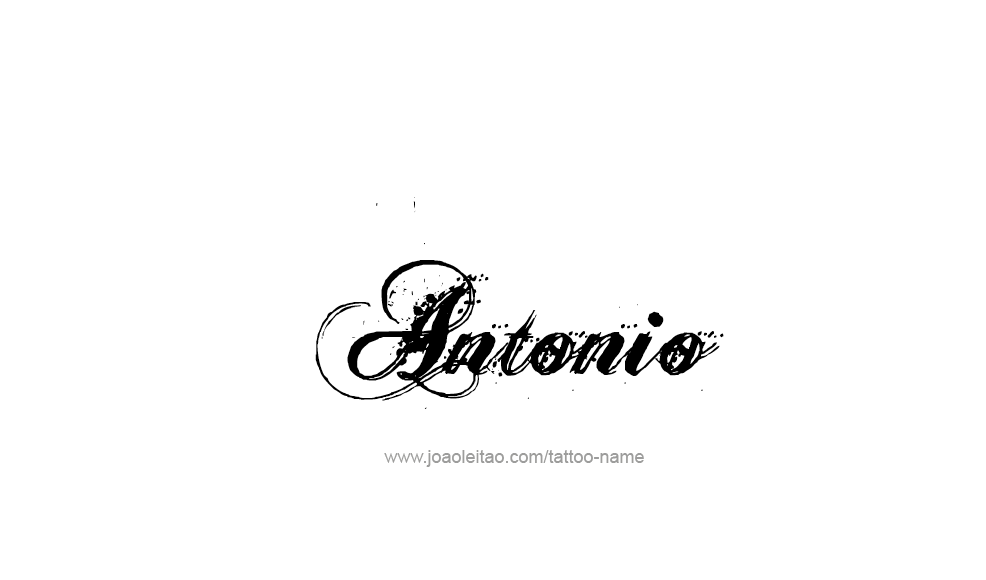 Tattoo Design  Name Antonio   