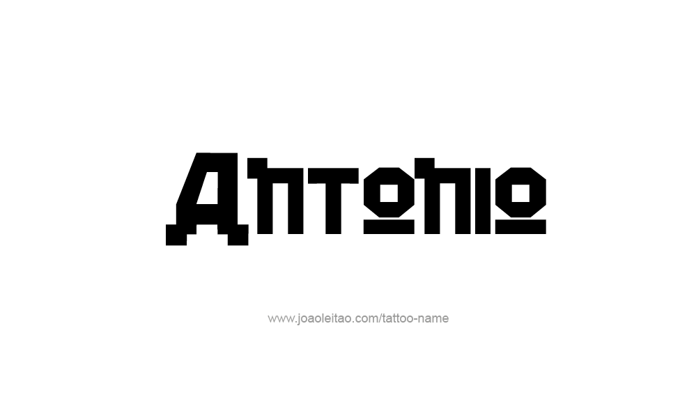 Tattoo Design  Name Antonio   