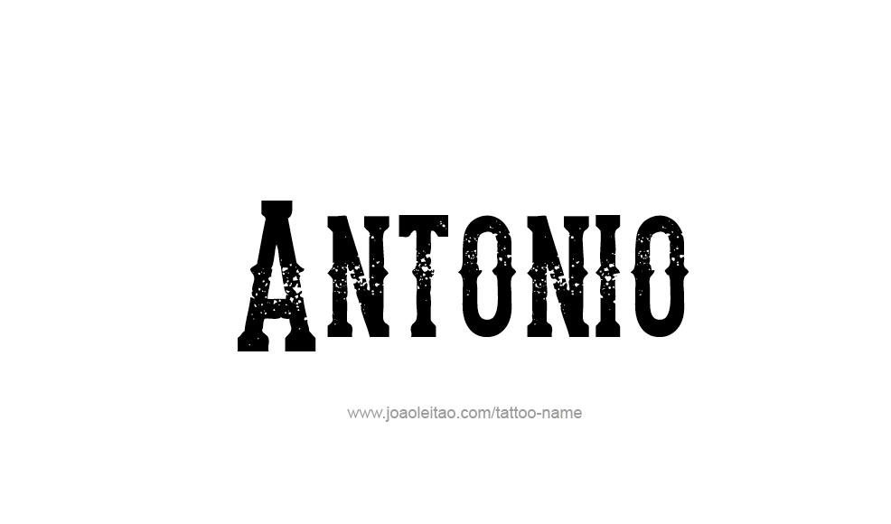 Tattoo Design  Name Antonio   