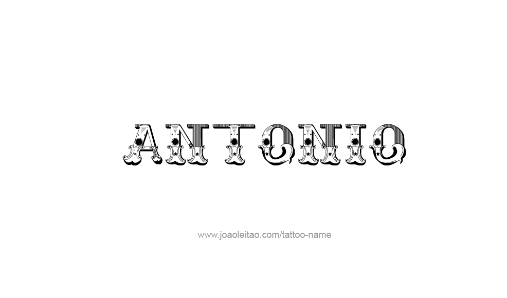 Tattoo Design  Name Antonio   