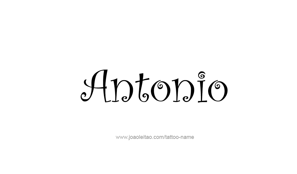 Tattoo Design  Name Antonio   