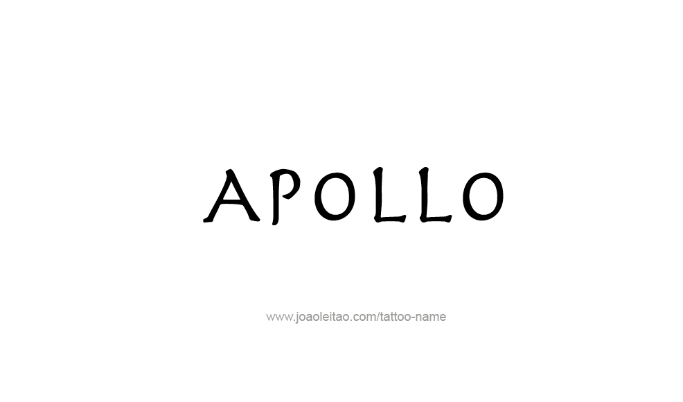 Tattoo Design  Name Apollo   