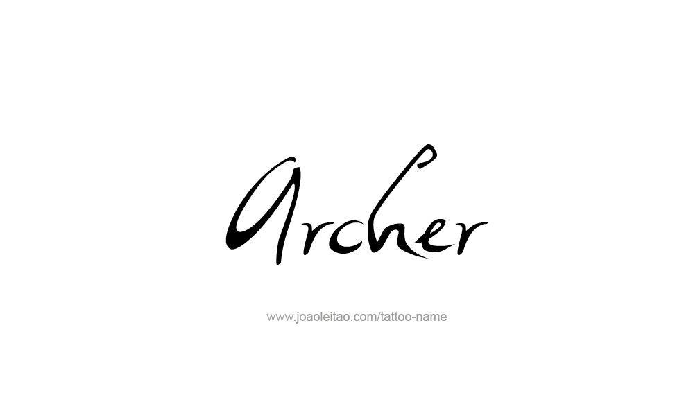 Tattoo Design  Name Archer   