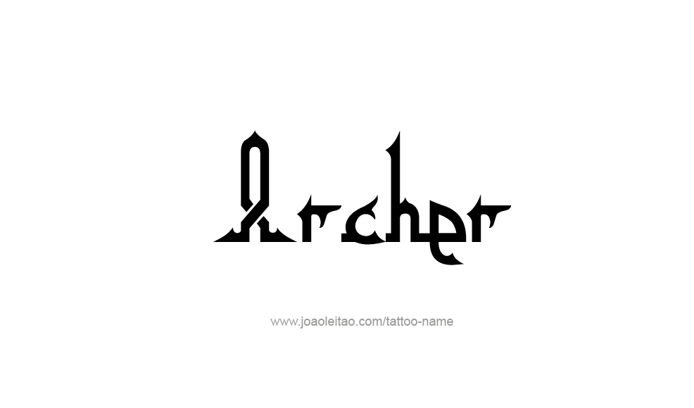 Tattoo Design  Name Archer   