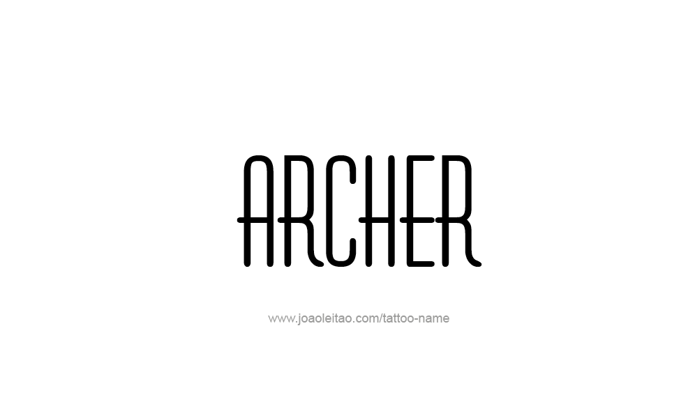 Tattoo Design  Name Archer   