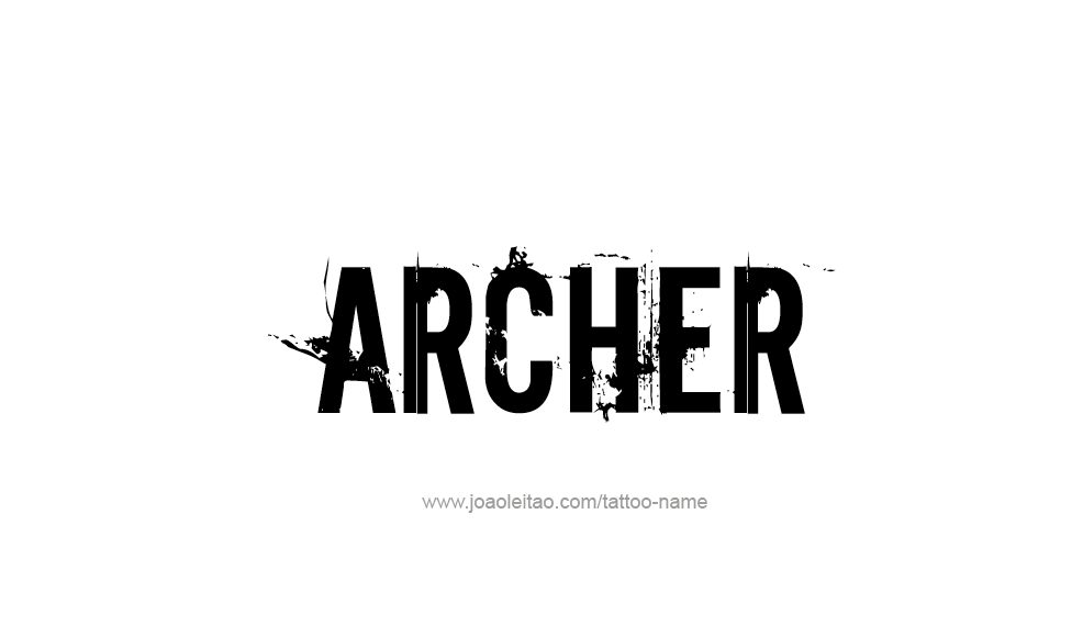 Tattoo Design  Name Archer   