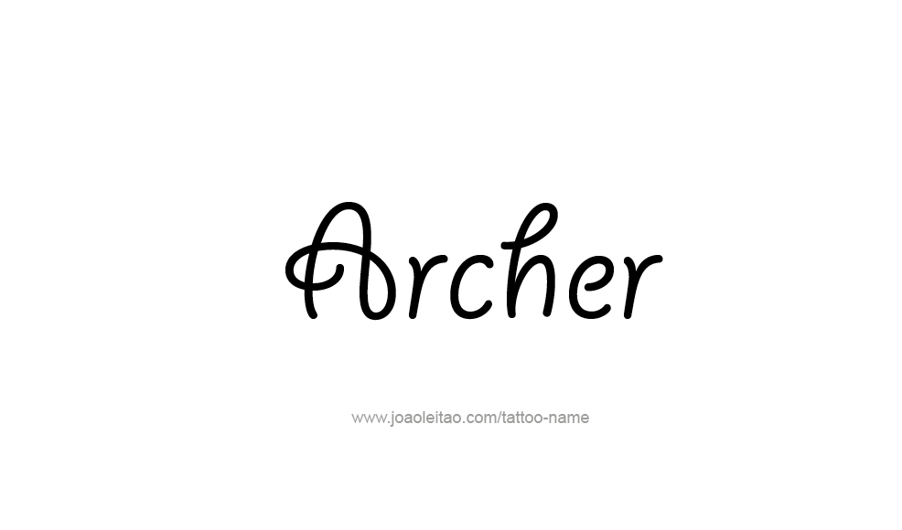 Tattoo Design  Name Archer   