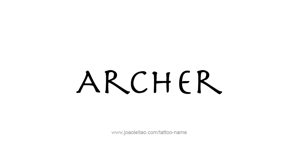 Tattoo Design  Name Archer   