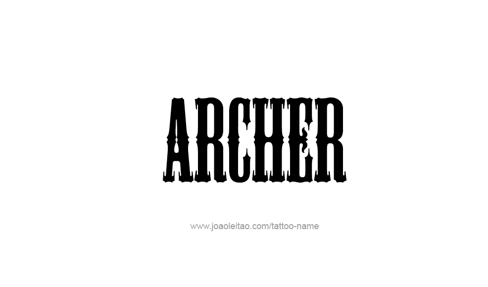 Tattoo Design  Name Archer   