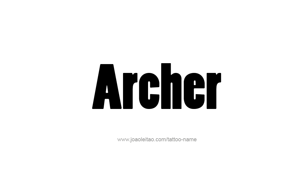 Tattoo Design  Name Archer   