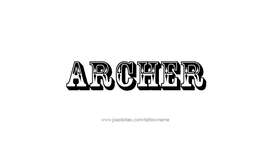 Tattoo Design  Name Archer   