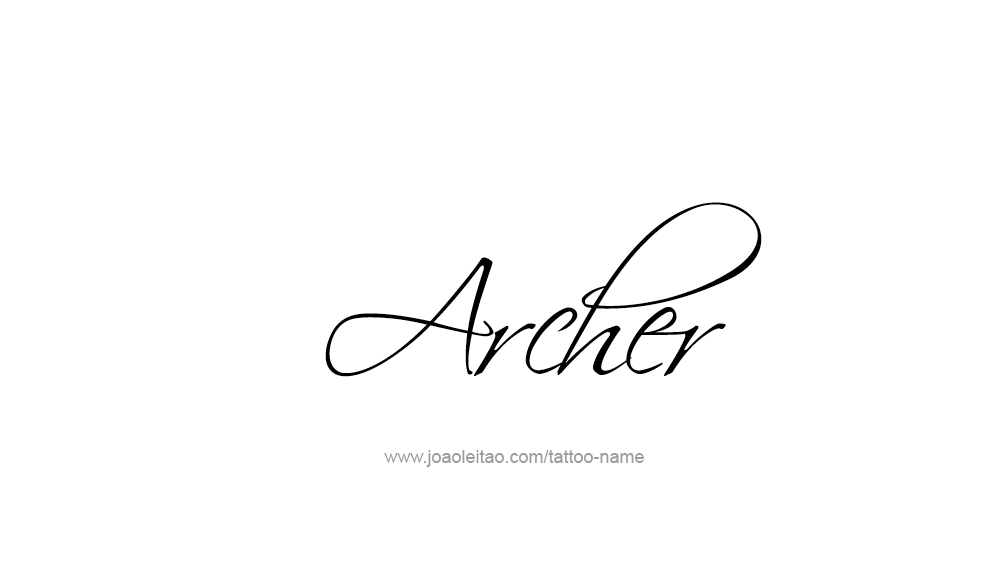 Tattoo Design  Name Archer   