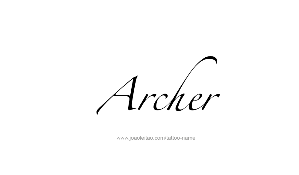 Tattoo Design  Name Archer   