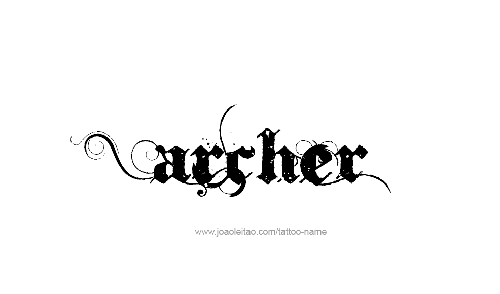 Tattoo Design  Name Archer   