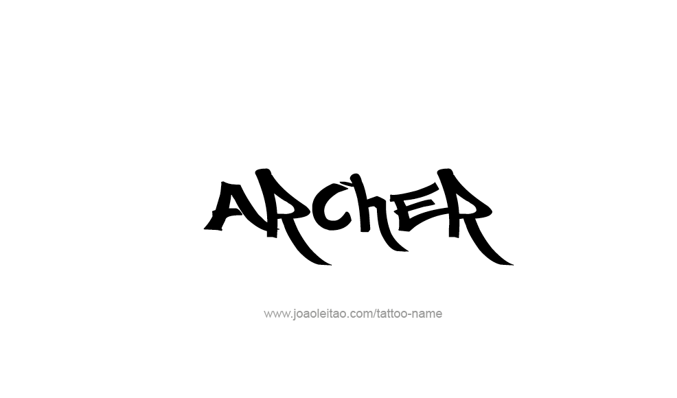 Tattoo Design  Name Archer   