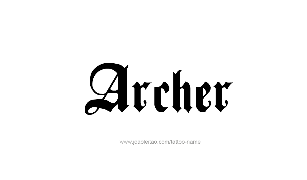 Tattoo Design  Name Archer   