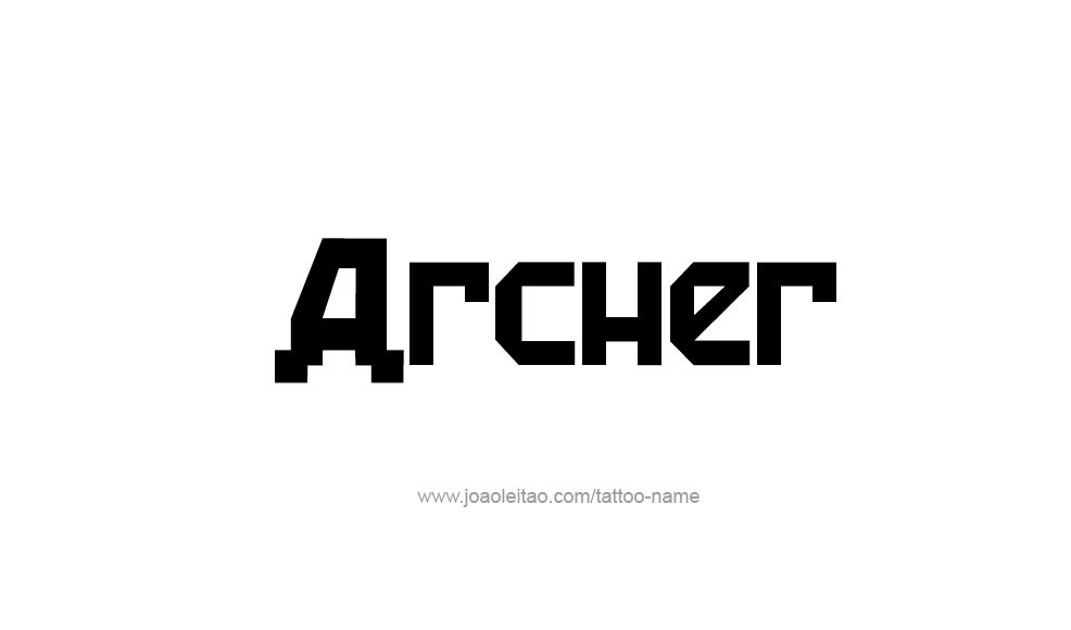 Tattoo Design  Name Archer   