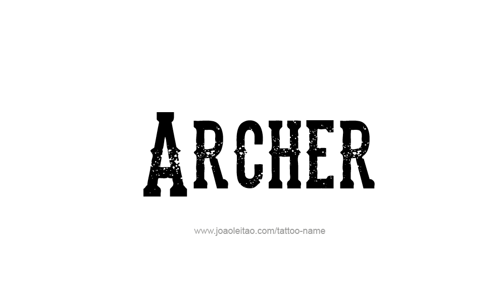 Tattoo Design  Name Archer   