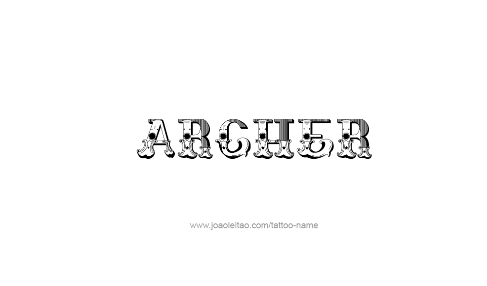 Tattoo Design  Name Archer   