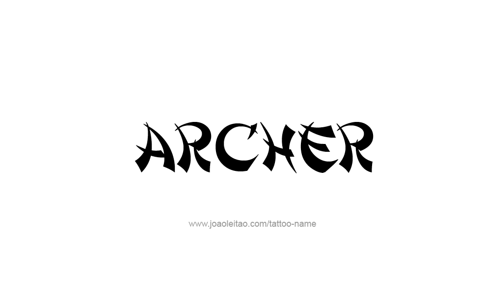 Tattoo Design  Name Archer