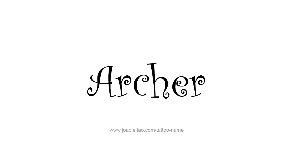 Tattoo Design  Name Archer   