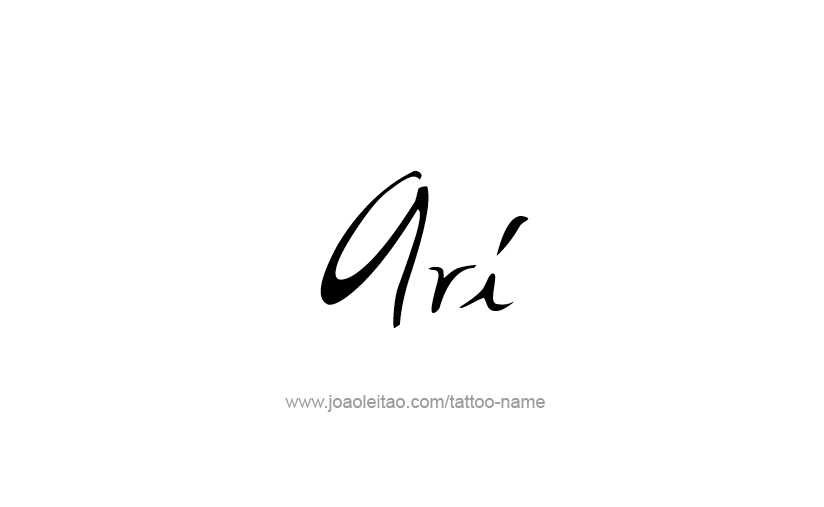 Tattoo Design  Name Ari   