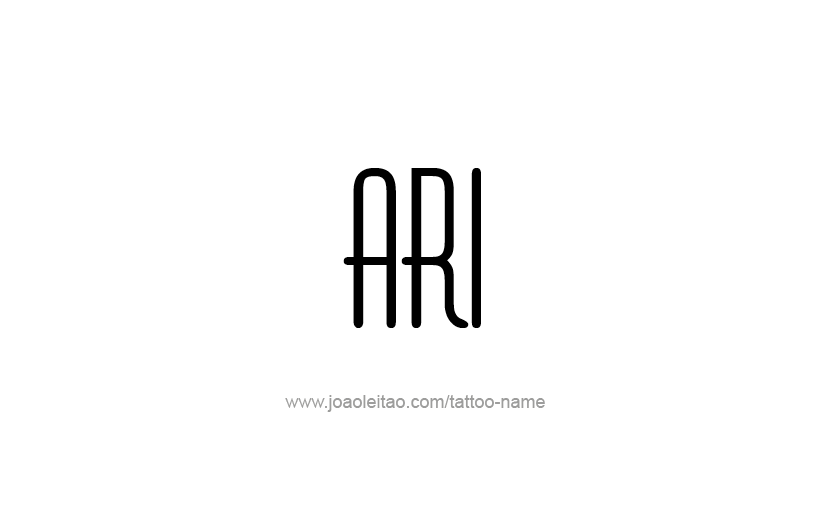 Tattoo Design  Name Ari   