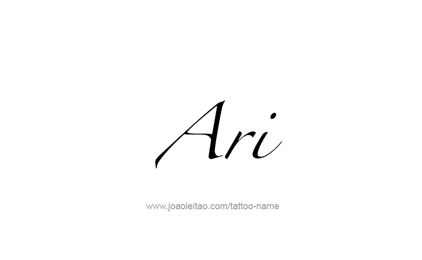 Tattoo Design  Name Ari   