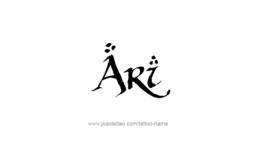 Tattoo Design  Name Ari   