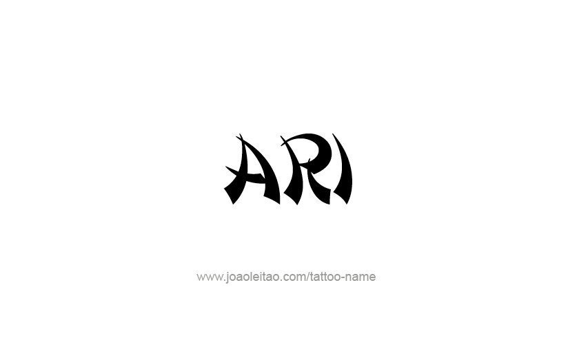 Tattoo Design  Name Ari