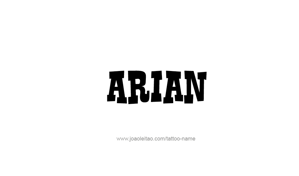 Tattoo Design  Name Arian   