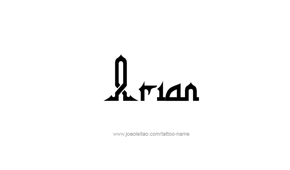 Tattoo Design  Name Arian   