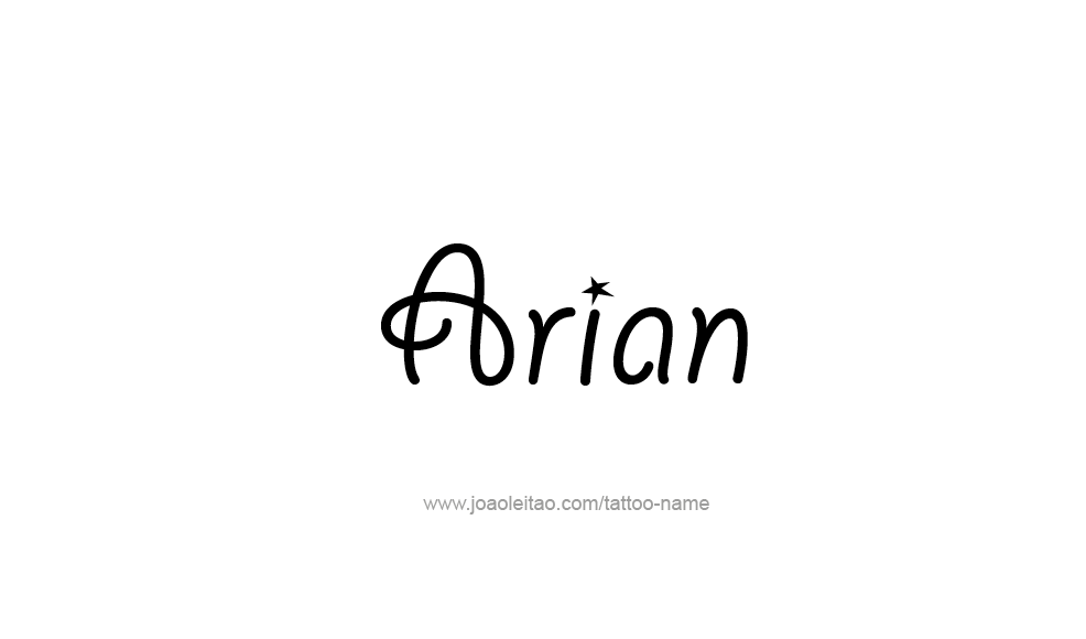 Tattoo Design  Name Arian   