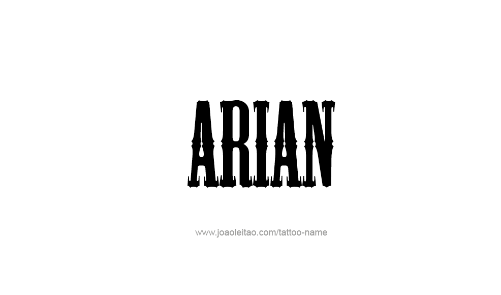 Tattoo Design  Name Arian   