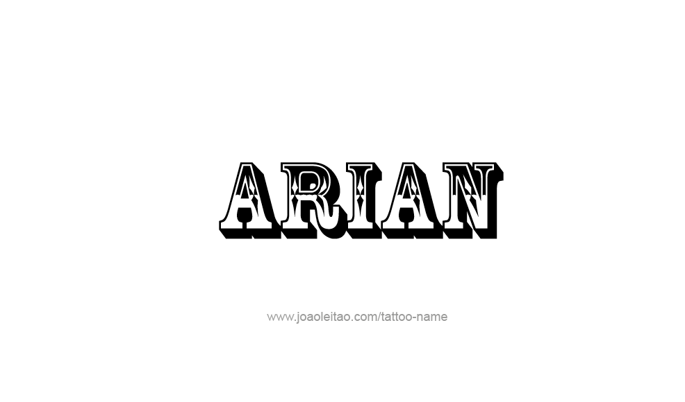 Tattoo Design  Name Arian   