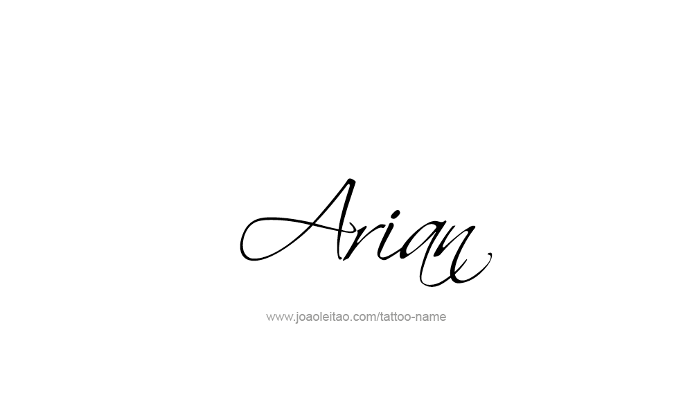 Tattoo Design  Name Arian   