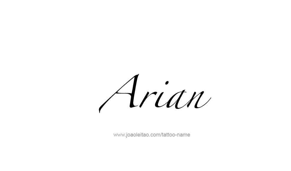 Tattoo Design  Name Arian   