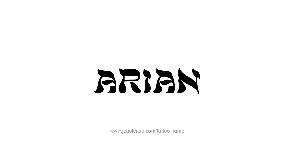 Tattoo Design  Name Arian   