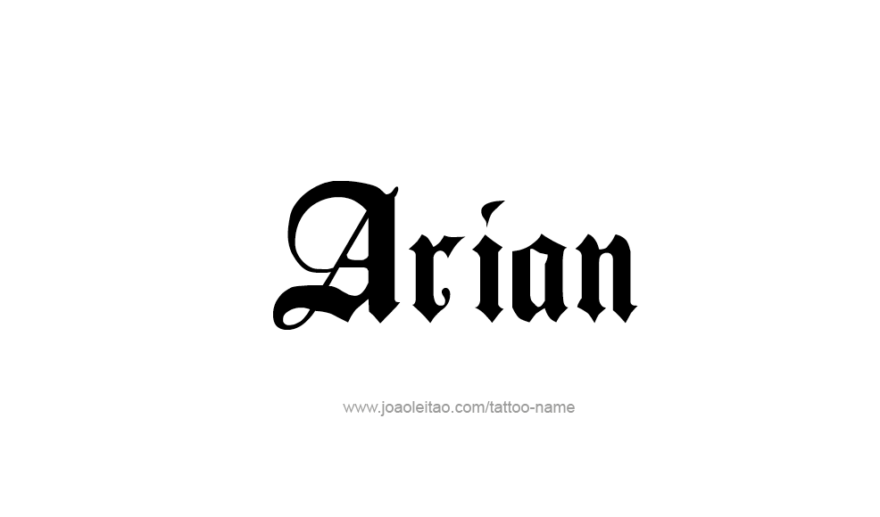 Tattoo Design  Name Arian   