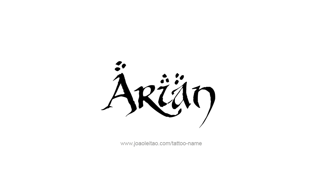 Tattoo Design  Name Arian   