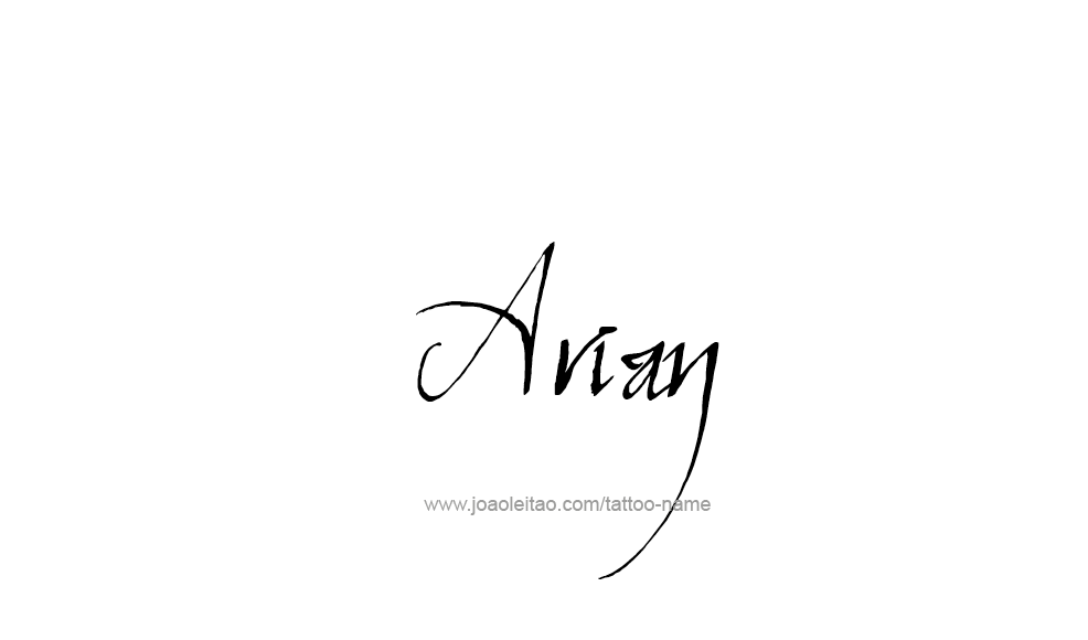 Tattoo Design  Name Arian   