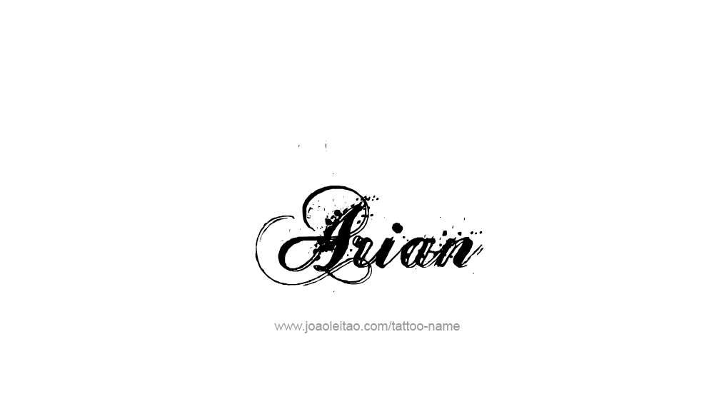 Tattoo Design  Name Arian   